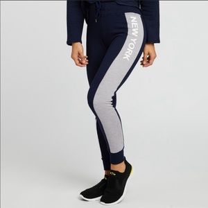 NWOT Soul Cycle x Sundry NY Navy and Grey Joggers